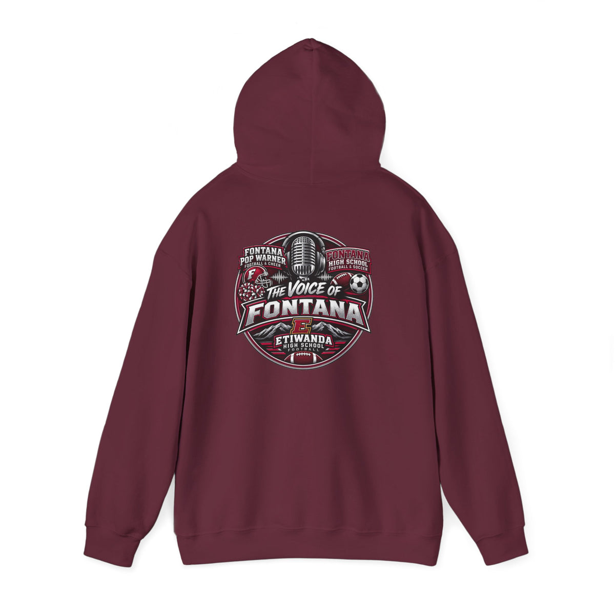Voice of Fontana Hoodie — Vintage Radio Logo Sweatshirt