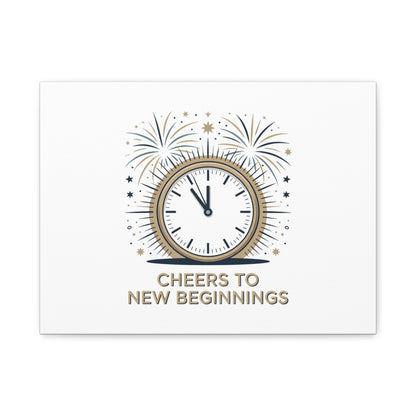 Cheers to New Beginnings Canvas | 2026 goals, new year motivation - Cool Dog Teez LLC