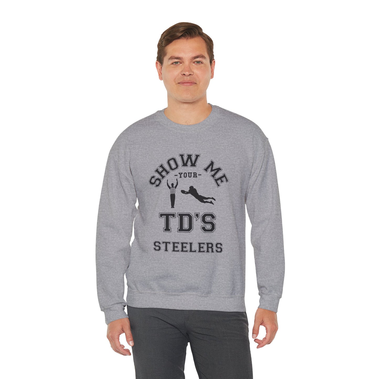 Show Me Your TDs Crewneck Sweatshirt (Black) - Cool Dog Teez LLC