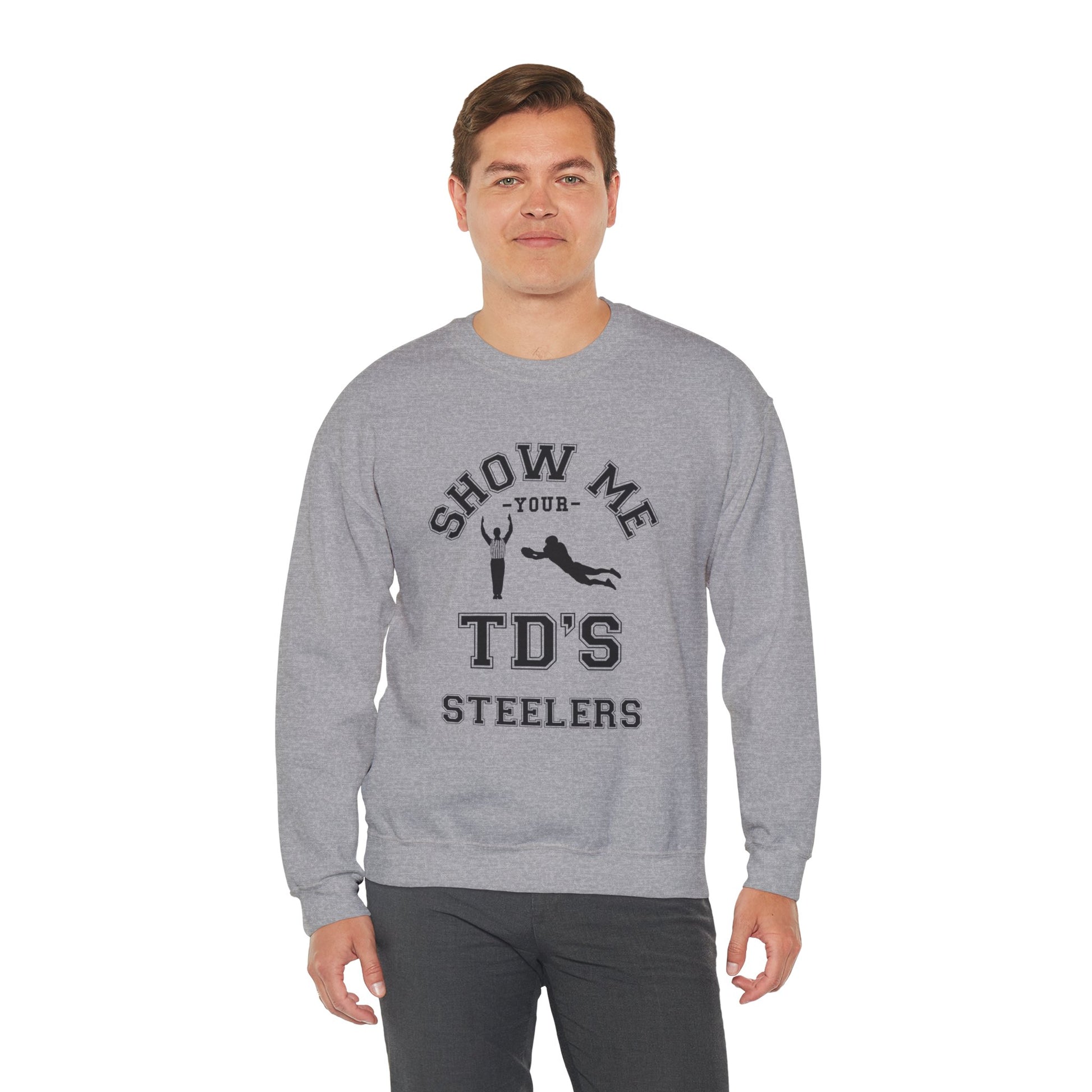 Show Me Your TDs Crewneck Sweatshirt (Black) - Cool Dog Teez LLC