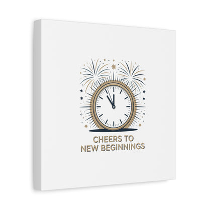 Cheers to New Beginnings Canvas | 2026 goals, new year motivation - Cool Dog Teez LLC