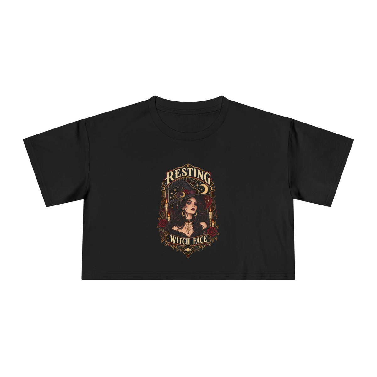Resting Witch Face Women’s Crop Tee - Cool Dog Teez LLC
