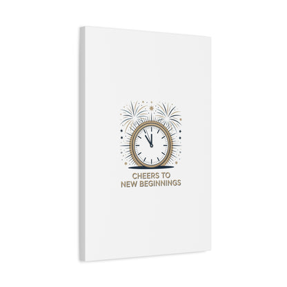 Cheers to New Beginnings Canvas | 2026 goals, new year motivation - Cool Dog Teez LLC
