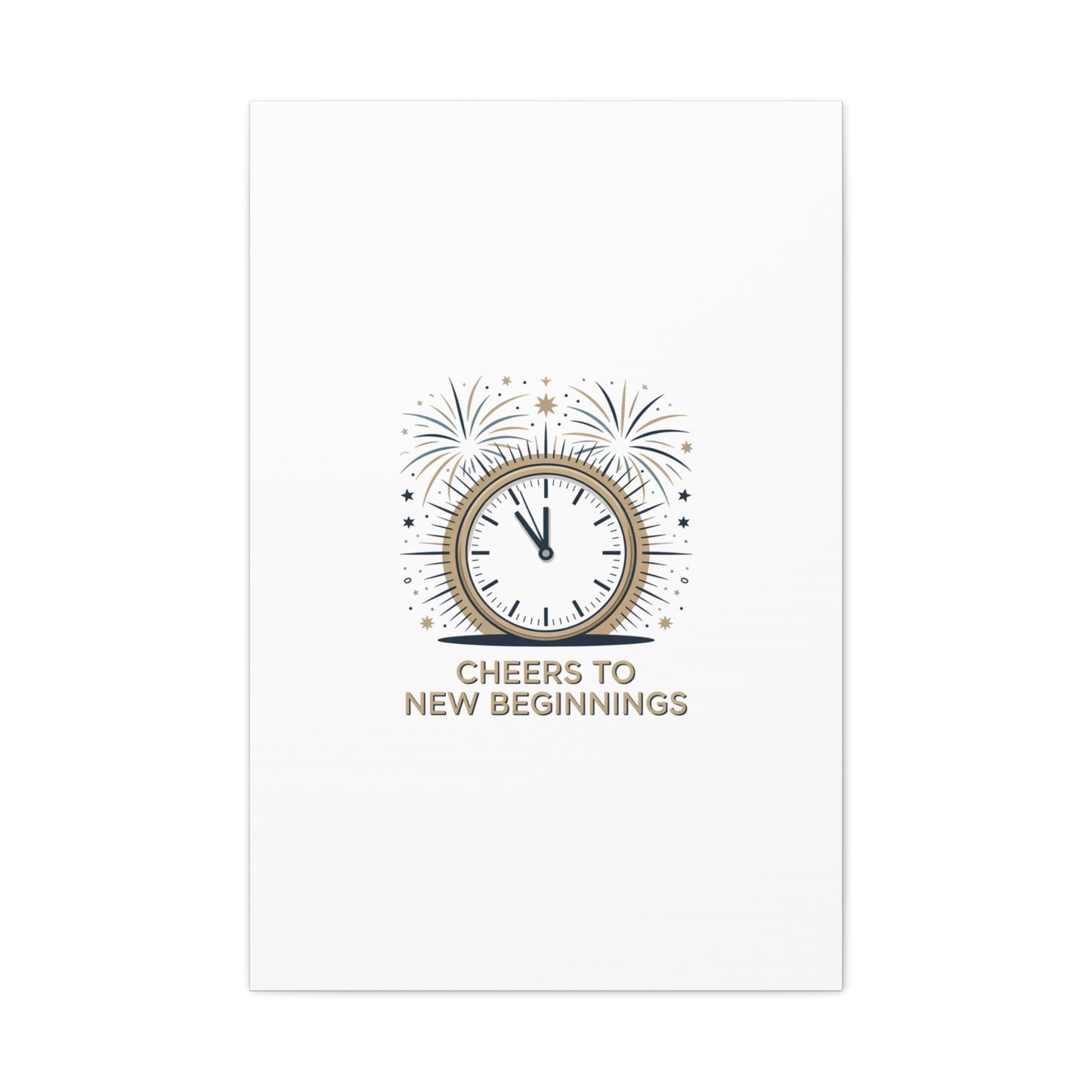 Cheers to New Beginnings Canvas | 2026 goals, new year motivation - Cool Dog Teez LLC