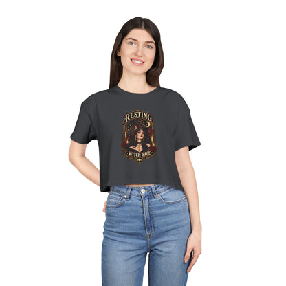 Resting Witch Face Women’s Crop Tee - Cool Dog Teez LLC