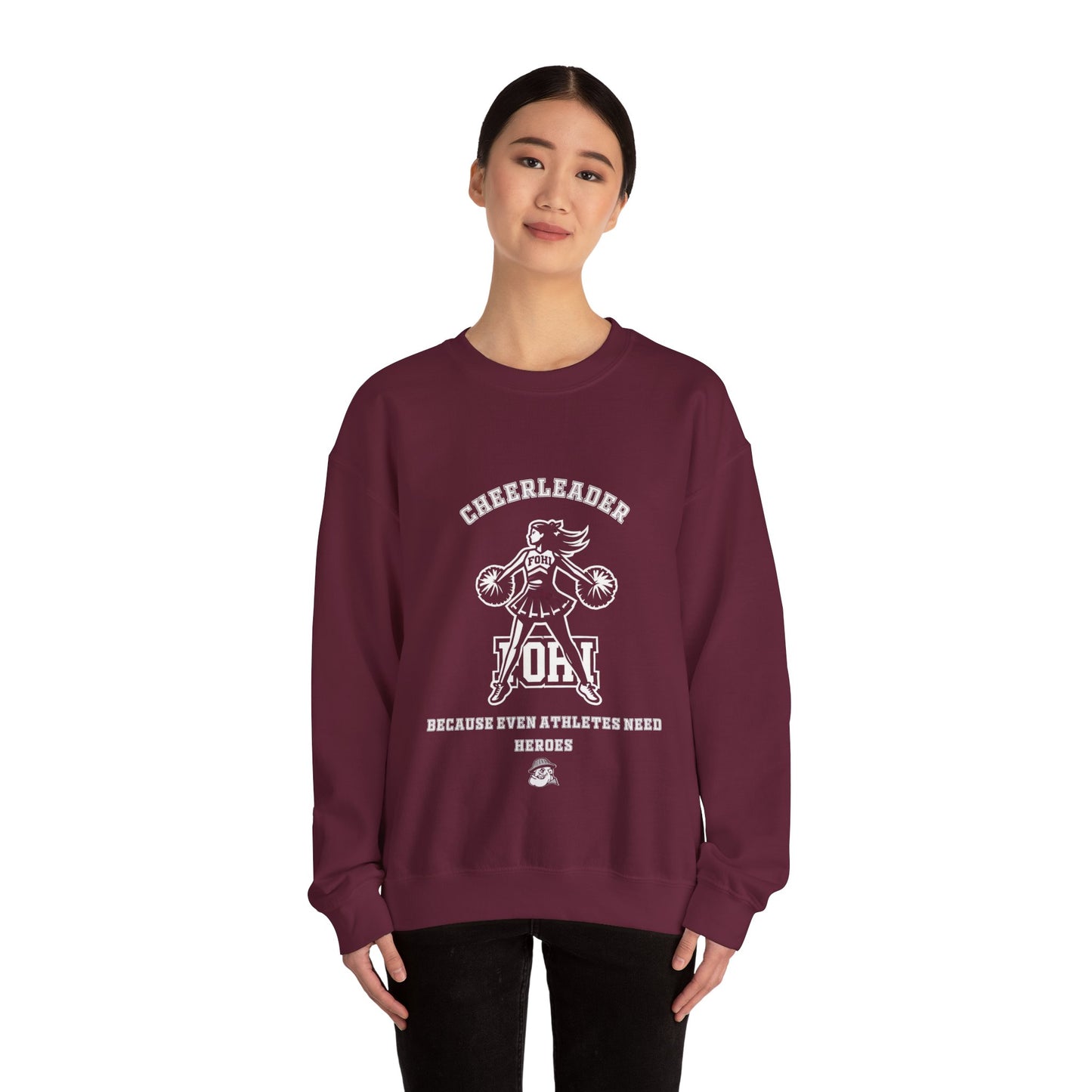 Fohi Cheer Heroes Crewneck Sweatshirt - Cool Dog Teez LLC