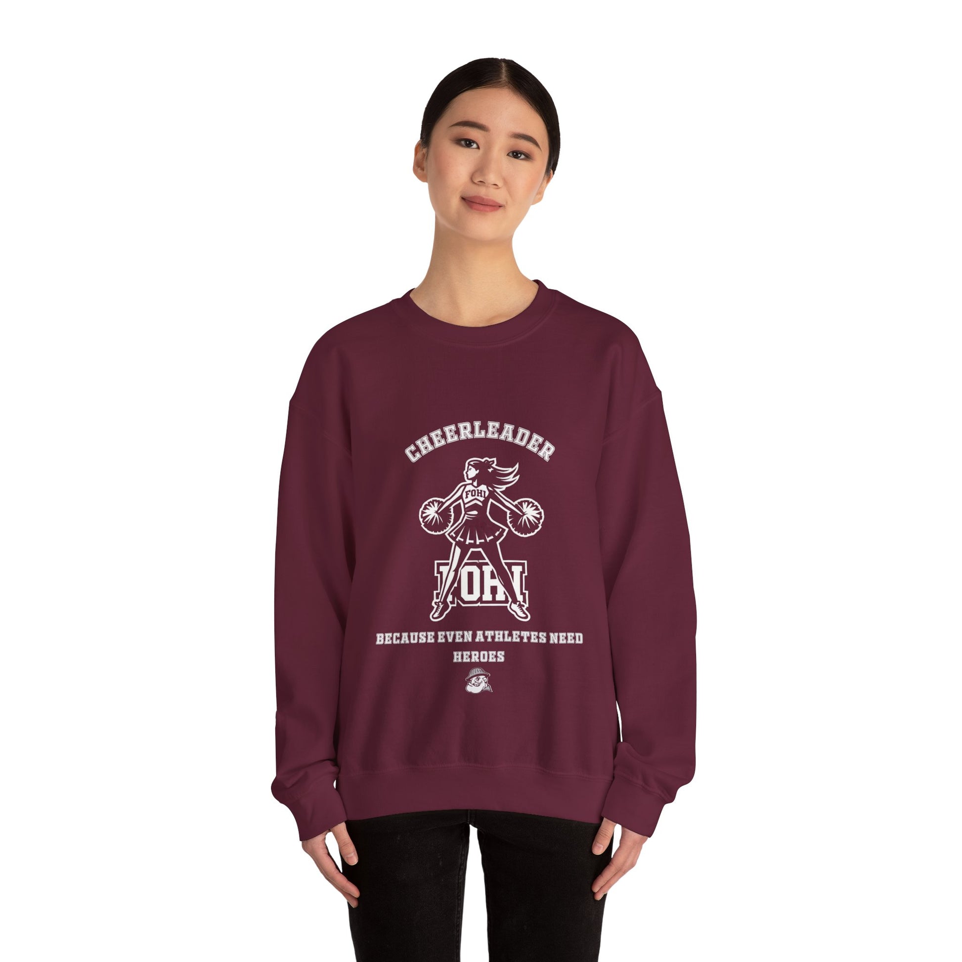 Fohi Cheer Heroes Crewneck Sweatshirt - Cool Dog Teez LLC