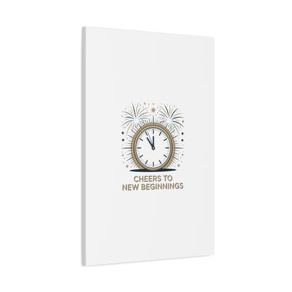 Cheers to New Beginnings Canvas | 2026 goals, new year motivation - Cool Dog Teez LLC