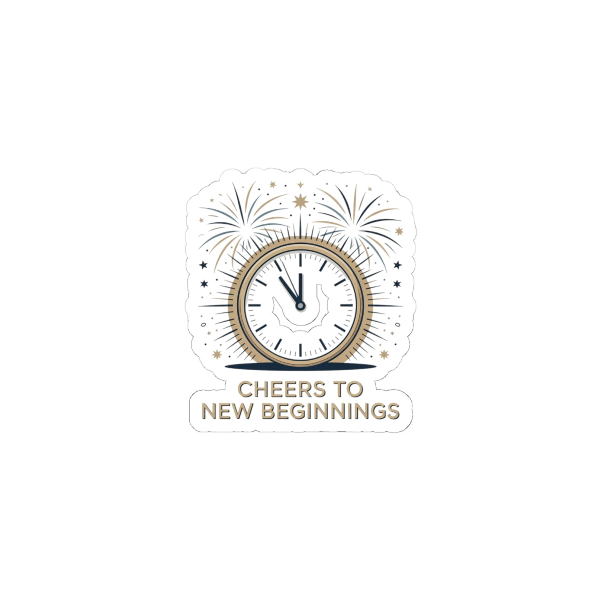 Cheers to New Beginnings Kiss-Cut Stickers | 2026 goals, new year motivation - Cool Dog Teez LLC