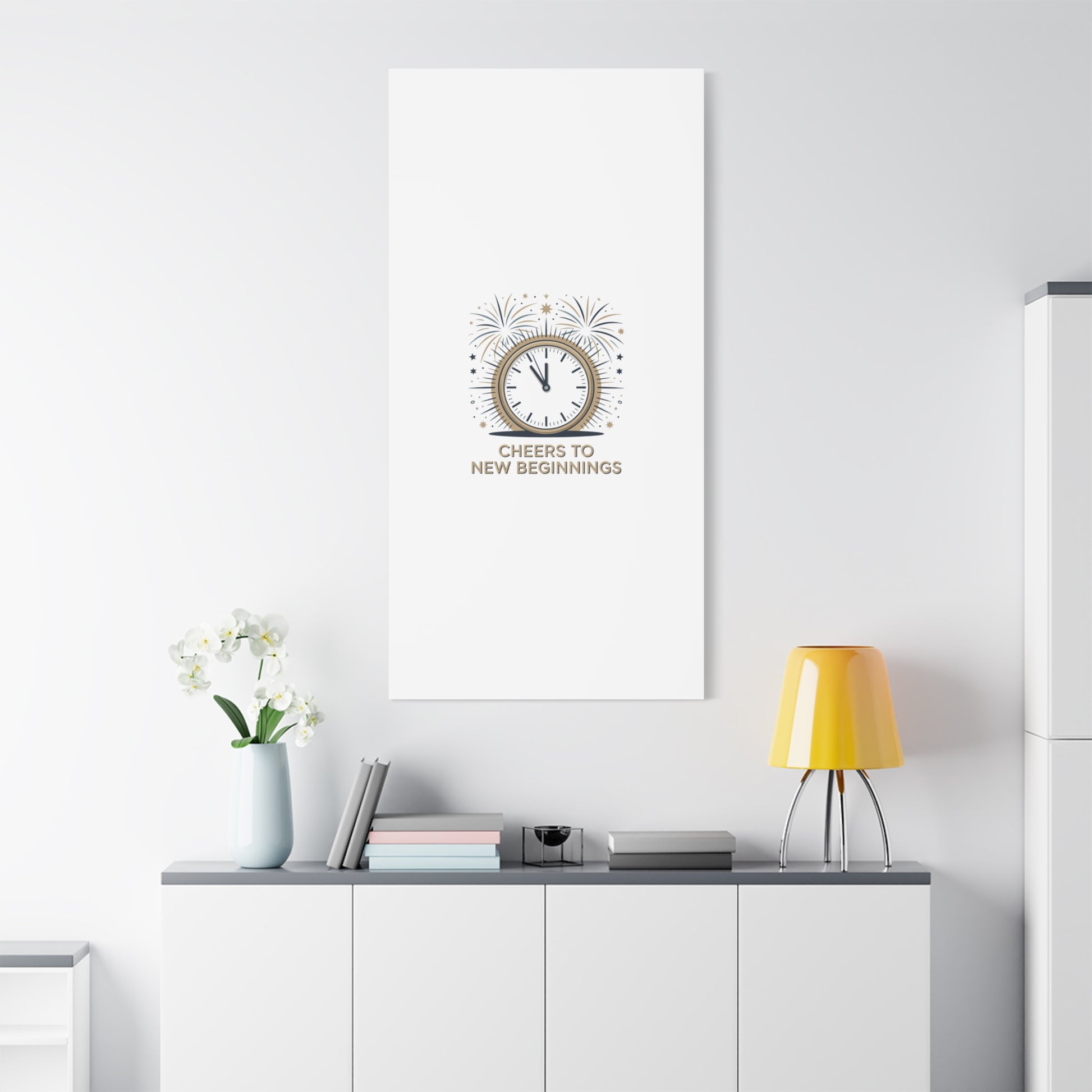 Cheers to New Beginnings Canvas | 2026 goals, new year motivation - Cool Dog Teez LLC