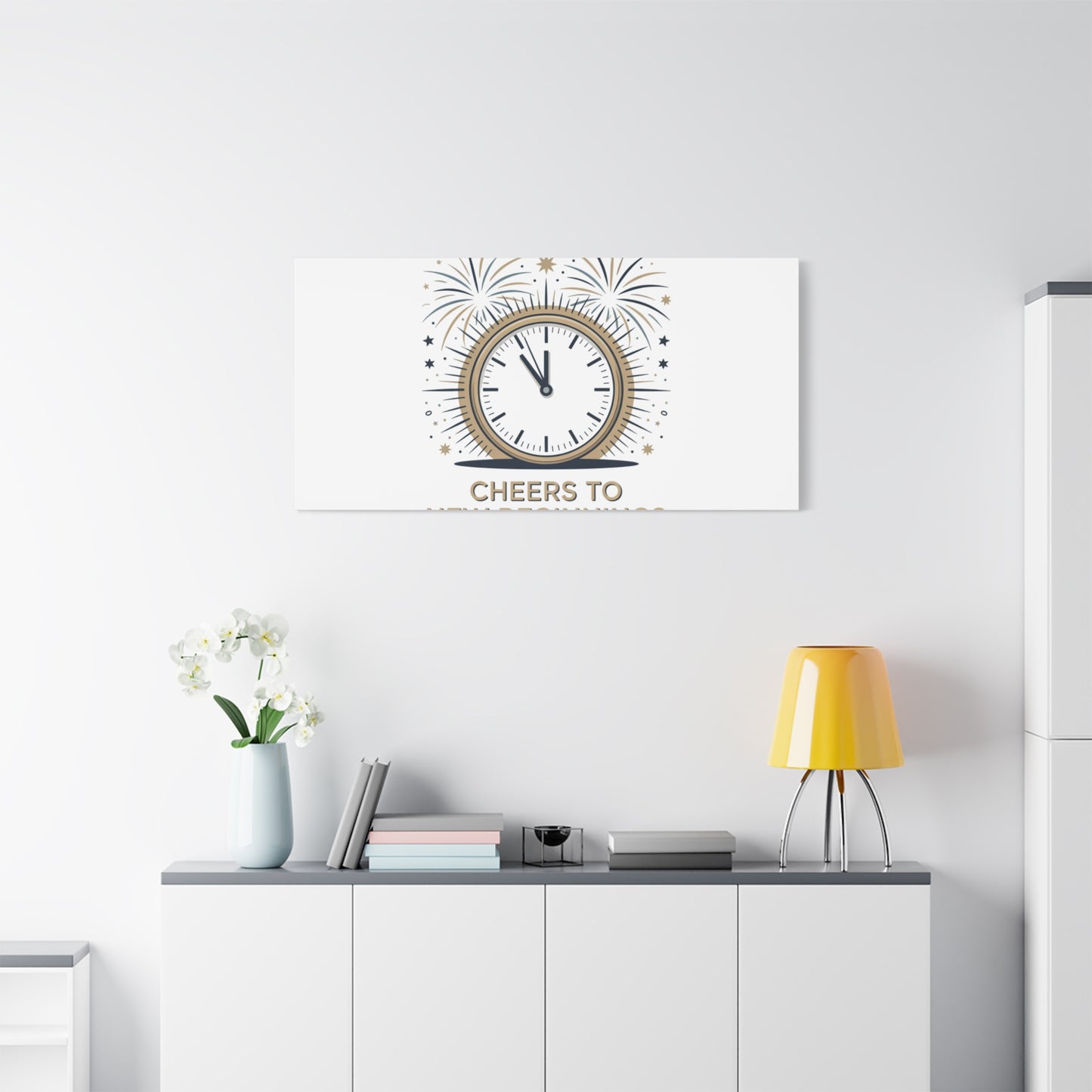 Cheers to New Beginnings Canvas | 2026 goals, new year motivation - Cool Dog Teez LLC