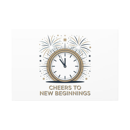 Cheers to New Beginnings Canvas | 2026 goals, new year motivation - Cool Dog Teez LLC