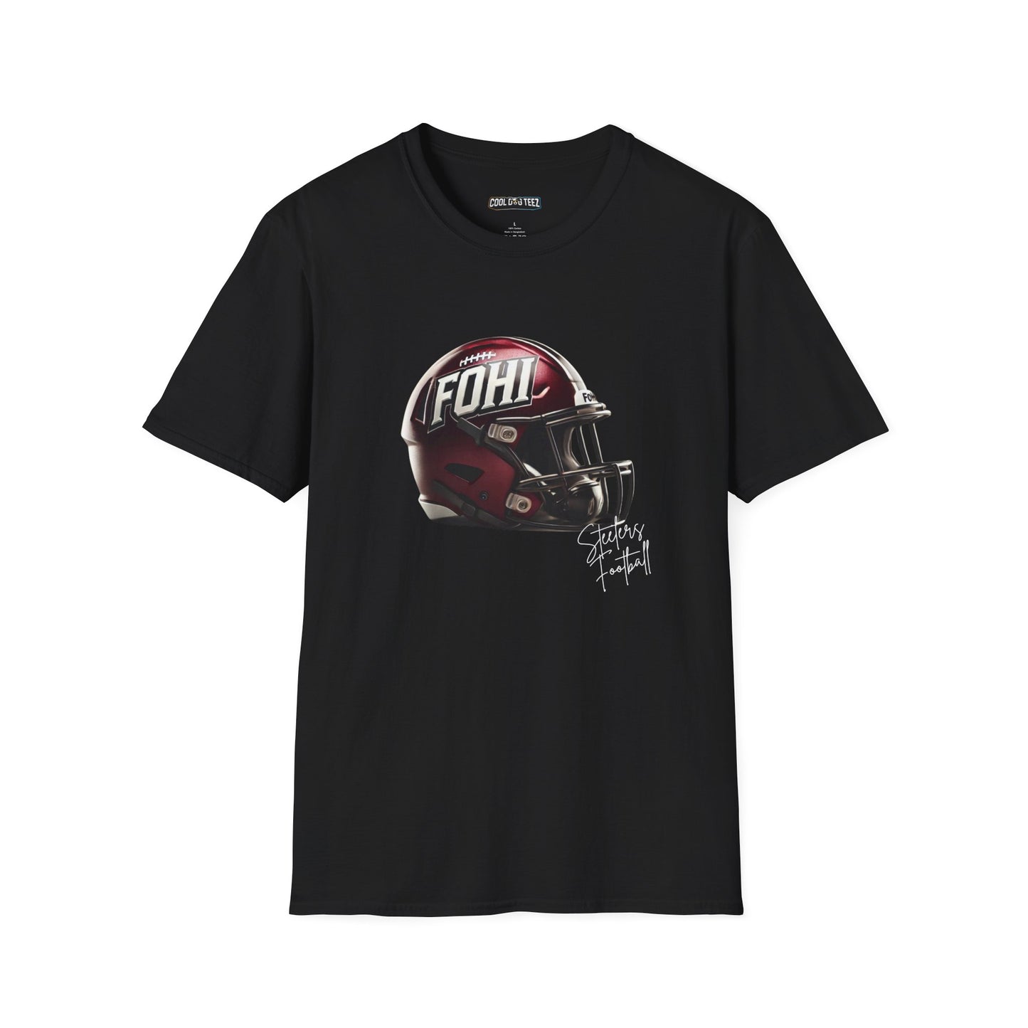 FoHi Steelers Football T-Shirt – Classic Helmet Design - Cool Dog Teez LLC
