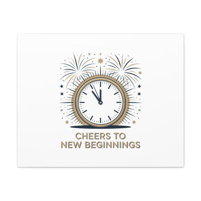 Cheers to New Beginnings Canvas | 2026 goals, new year motivation - Cool Dog Teez LLC