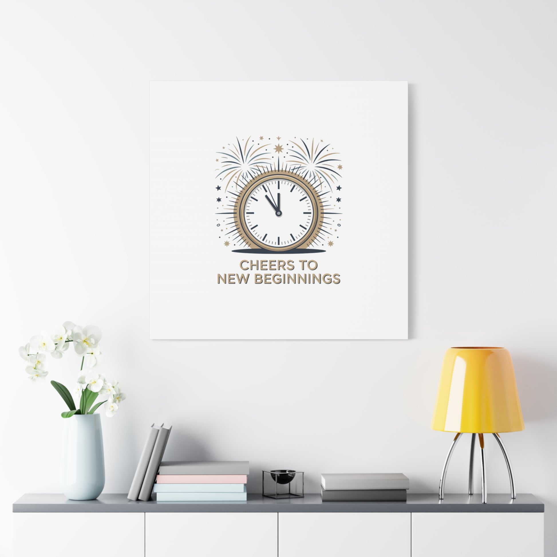 Cheers to New Beginnings Canvas | 2026 goals, new year motivation - Cool Dog Teez LLC