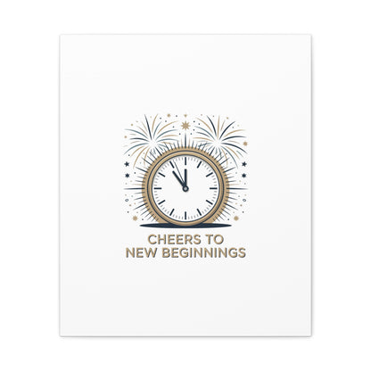 Cheers to New Beginnings Canvas | 2026 goals, new year motivation - Cool Dog Teez LLC