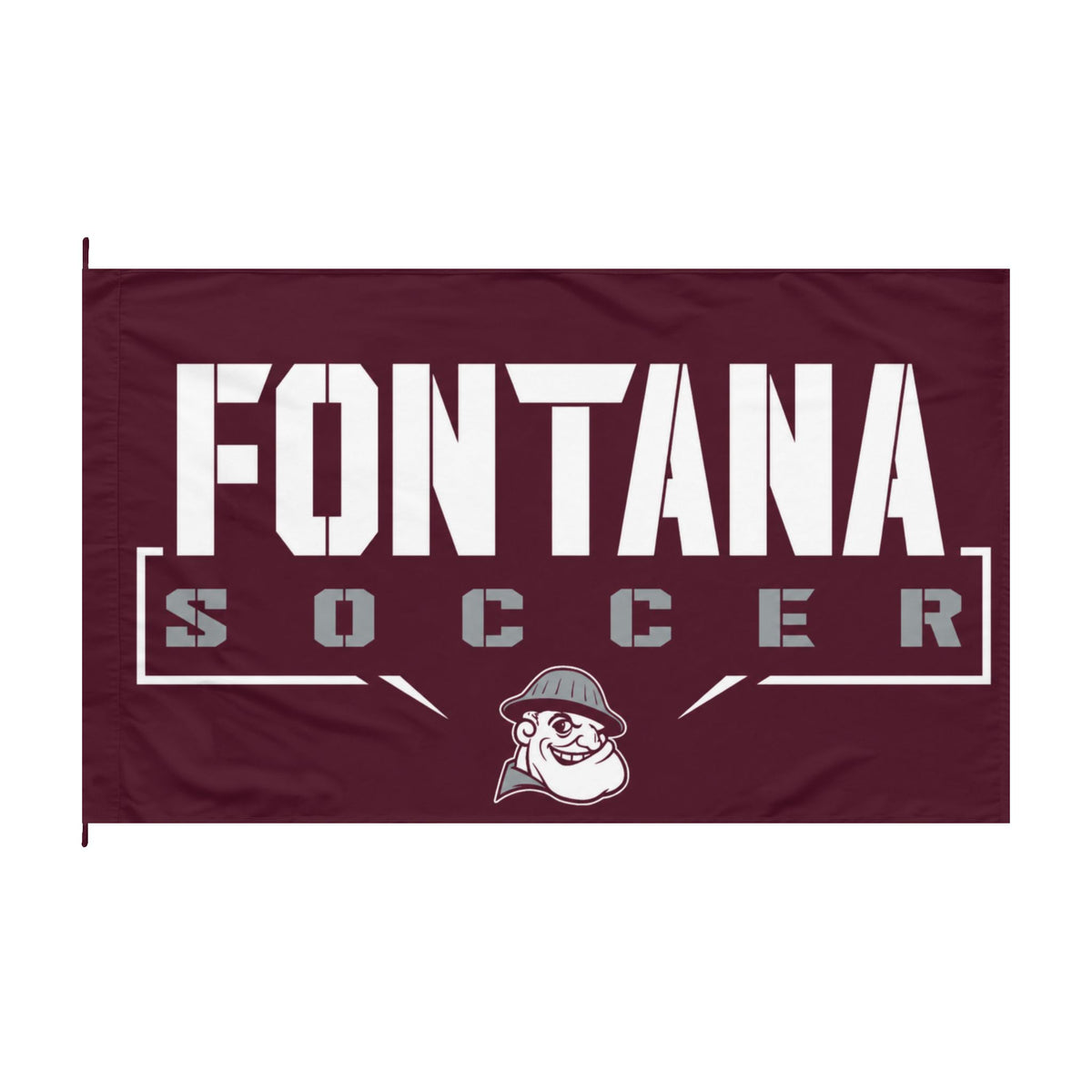 Fontana Steelers Soccer Double-Sided Flag - Cool Dog Teez LLC