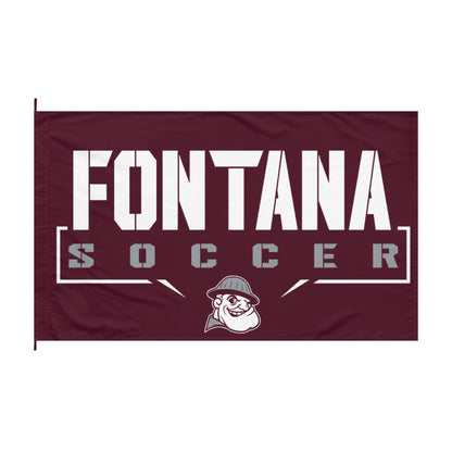 Fontana Steelers Soccer Double-Sided Flag - Cool Dog Teez LLC