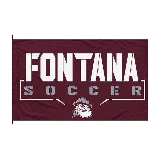 Fontana Steelers Soccer Double-Sided Flag - Cool Dog Teez LLC