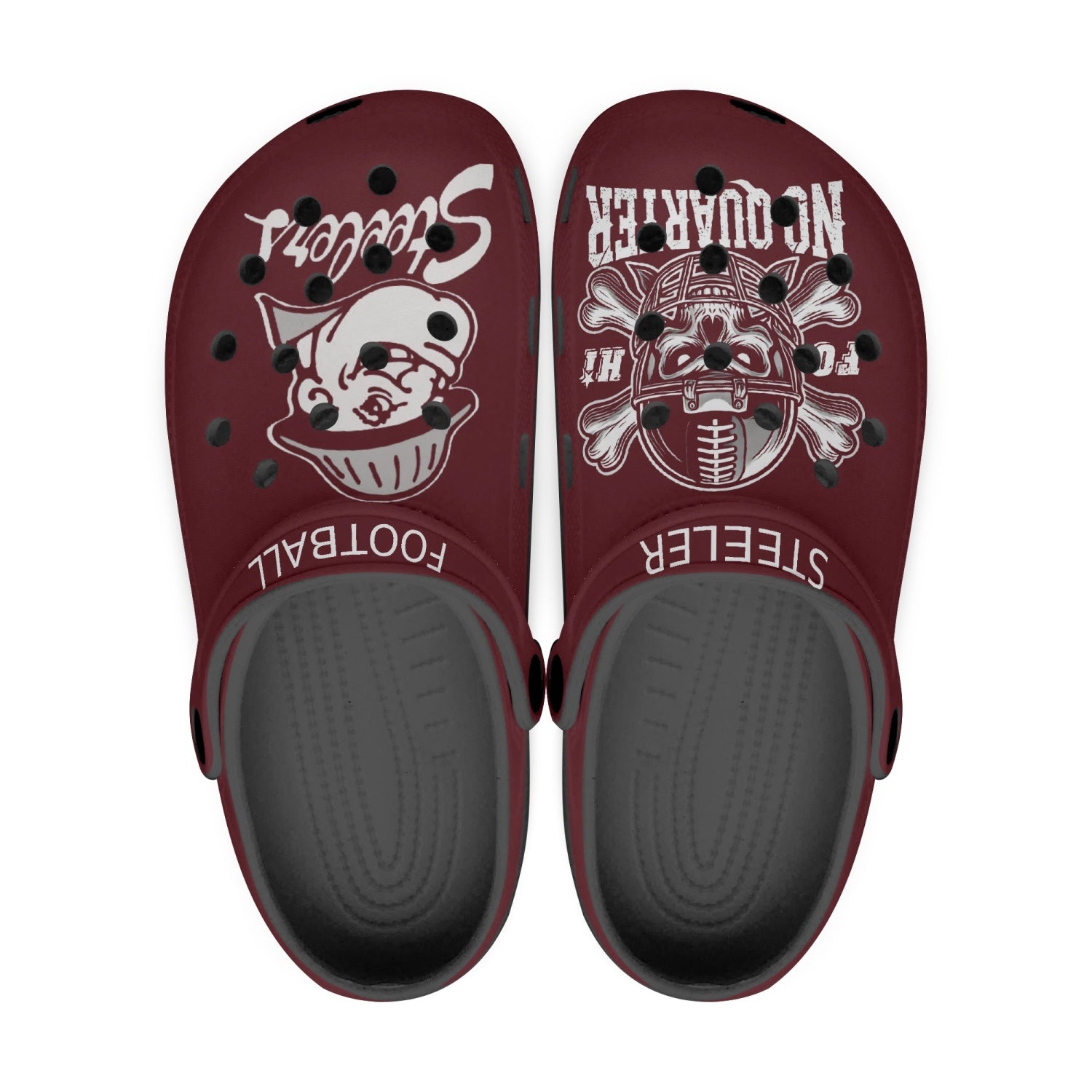FoHi- No Quarter Black Clogs - Cool Dog Teez LLC